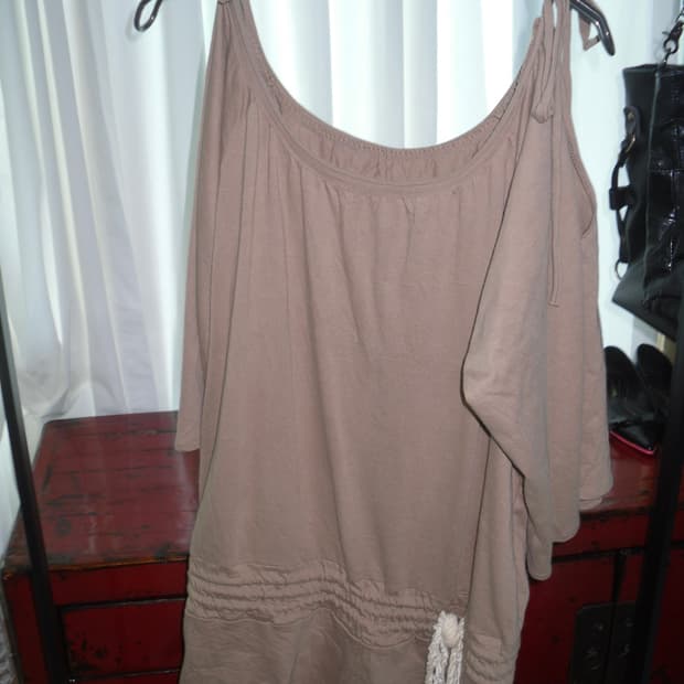 Beige Ethnic Fringe Tassel Tank Top