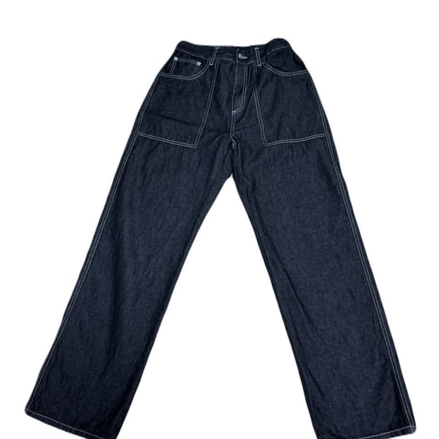 Stitch denim pants L