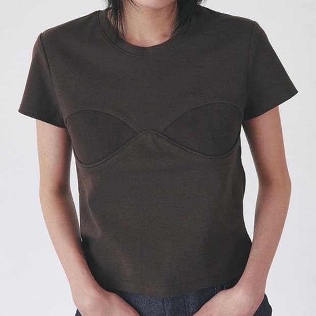 Signature half tee brown