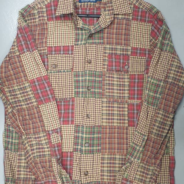 폴로 랄프로렌 패치워크 셔츠 M