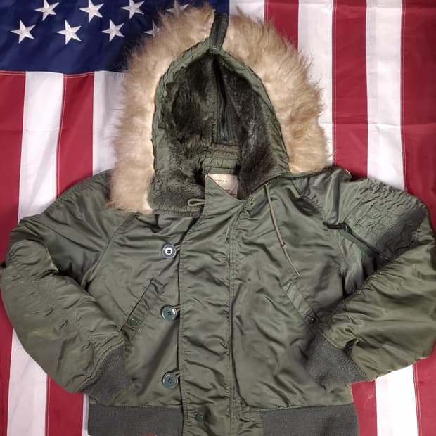 오리지날 80's 미공군 알파사 N-2B 항공자켓