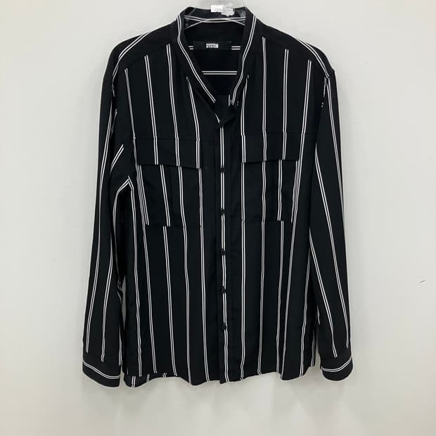 시스템 블랙 스트라이프 셔츠 105