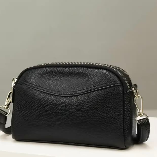 천연 탑그레인 소가죽 미니 크로스백 (이중수납/가벼움)가죽 퀄리티가 정말