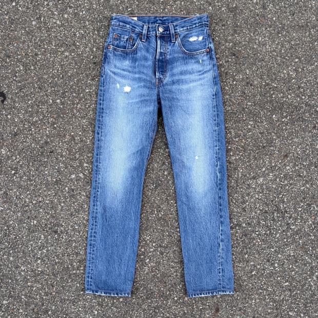 리바이스 501 프리미엄 스트레이트 중청 데님 (28) 