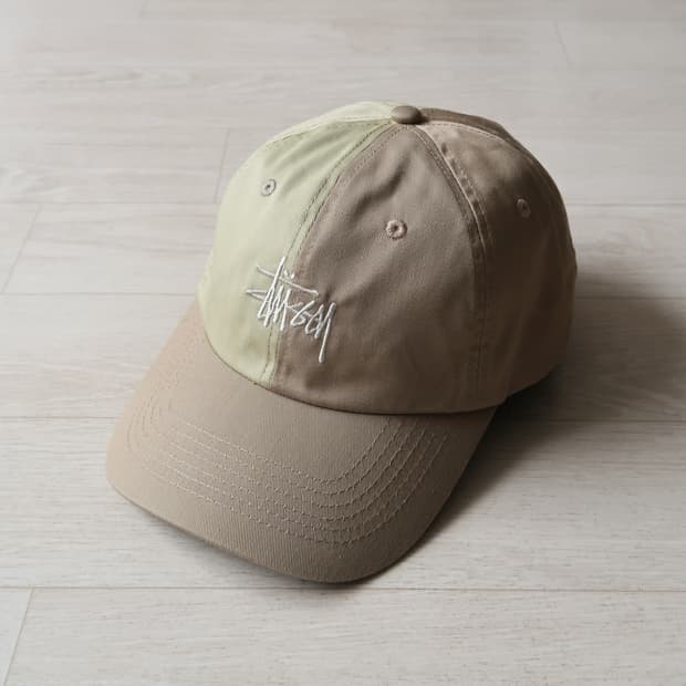 빈티지 스투시 카키 투 톤 캡 모자
