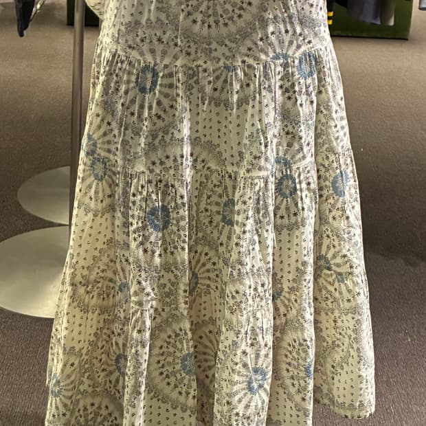 OS)Japanese vintage 여성 플로럴 에스닉 패턴 롱스커트