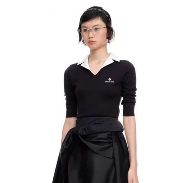 구합니다 슈슈통 네이비 카라티 니트 폴로