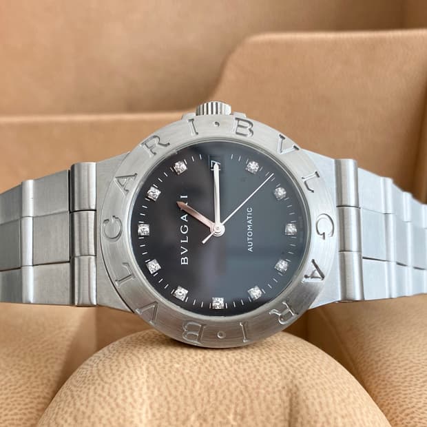 불가리 디아고노 LCV35 다이아 11P 남성용 35mm 미듐  오토메틱