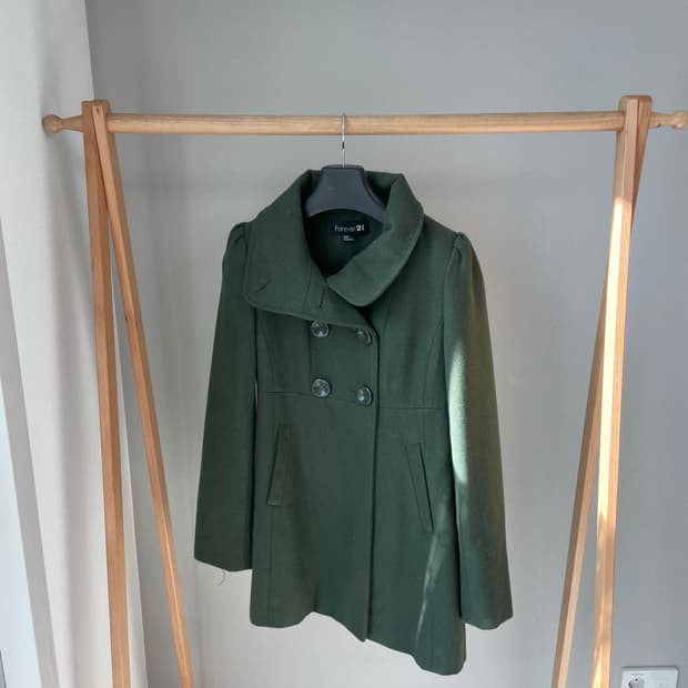 포에버21 스탠드 카라 피코트