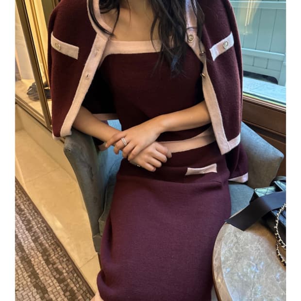 마이아이코 코코에끌라 셋업 (버건디)