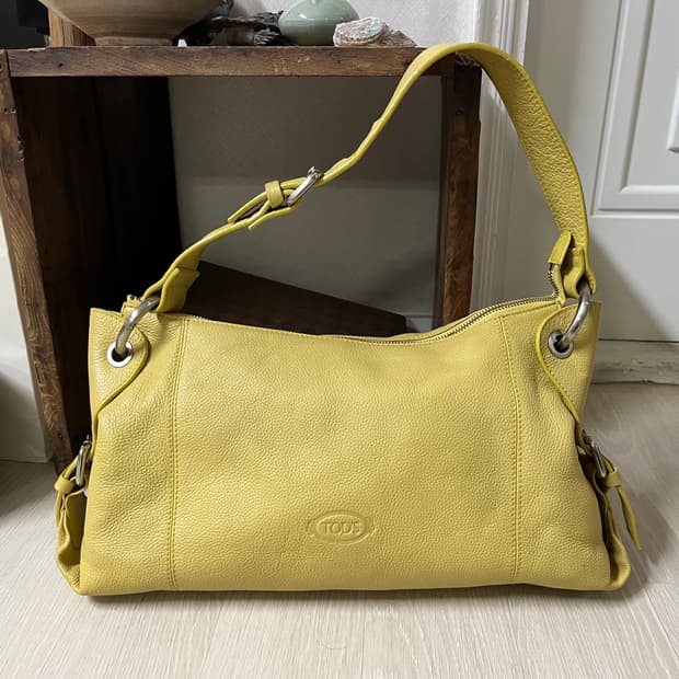 토즈 가죽 머스타드 숄더백