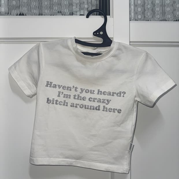 락케이크 하이틴 글리터 크롭 반팔 티셔츠