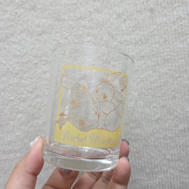 포켓몬스터 이치방쿠지 피카츄 이브이 유리컵
