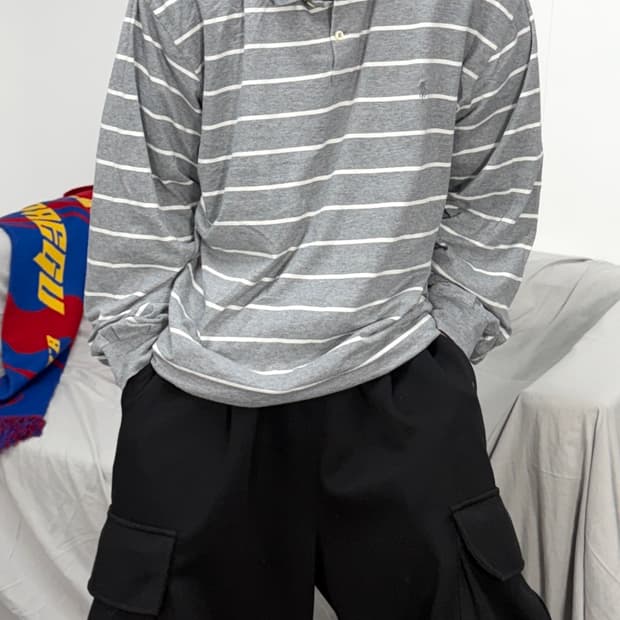 폴로 랄프로렌 그레이 슬리브 pk XL