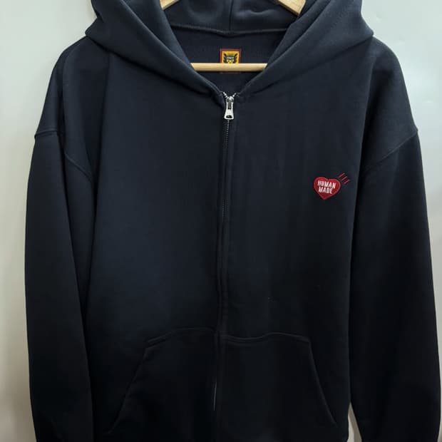 휴먼메이드 네이비 후드집업