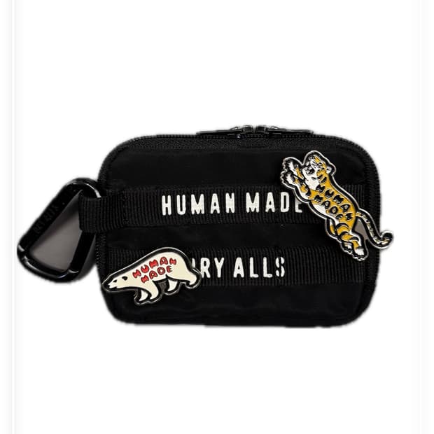 휴먼메이드 밀리터리 카드 케이스 블랙 / 휴먼메이드 애니멀 핀