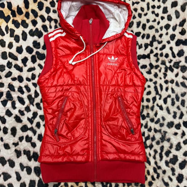 Y2k 스포티 파이어버드 패딩조끼 