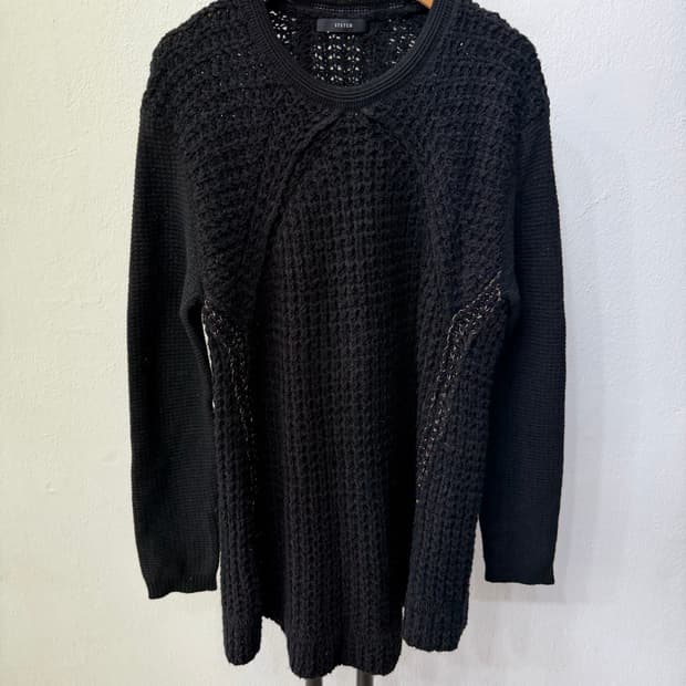 정품) SYSTEM 시스템 한섬 크로셰 니트 스웨터 90 F