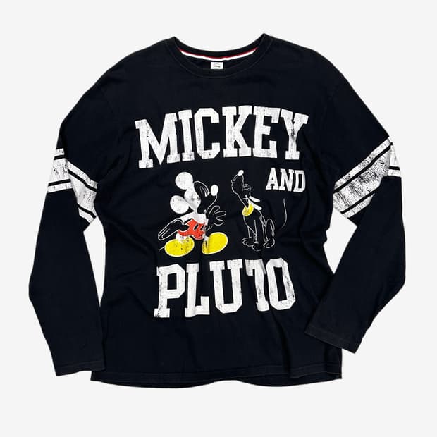 DISNEY mickey pluto printing t-shirt