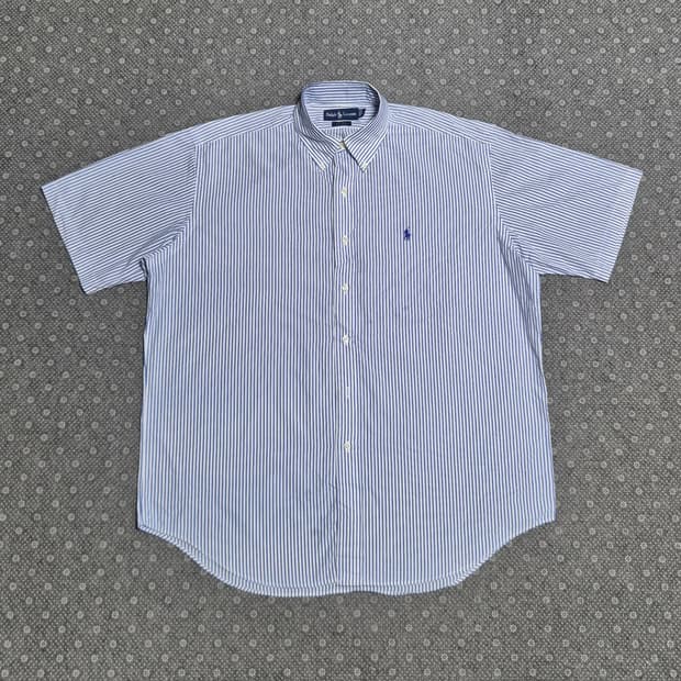 [L]폴로 박스핏 블레이크 블루 스트라이프 -507