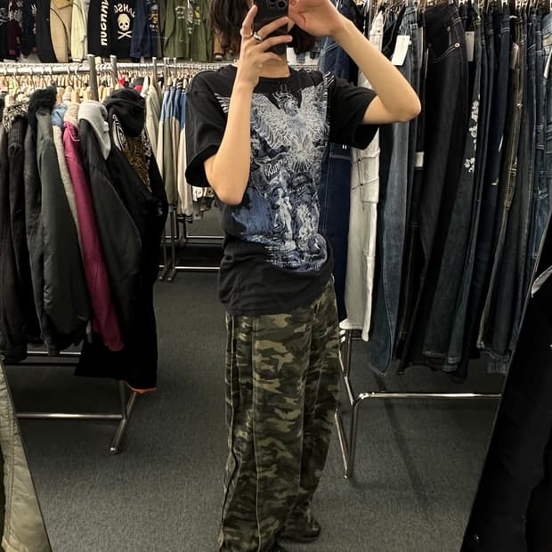 M)NOBO 빈티지 Y2K 프린팅 반팔