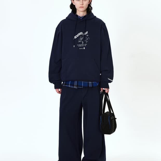 (새상품) 아더에러 Caner Logo Hoodie 캐너로고후디 네이비M