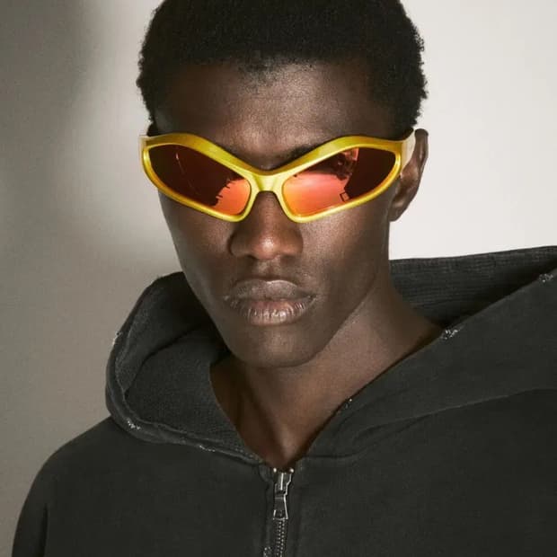 발렌시아가 페넥 오발 선글라스 옐로우 레드