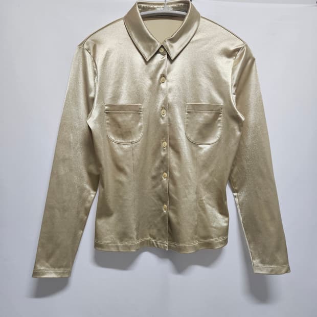 Japan vintage 빈티지 새틴 블라우스 XS