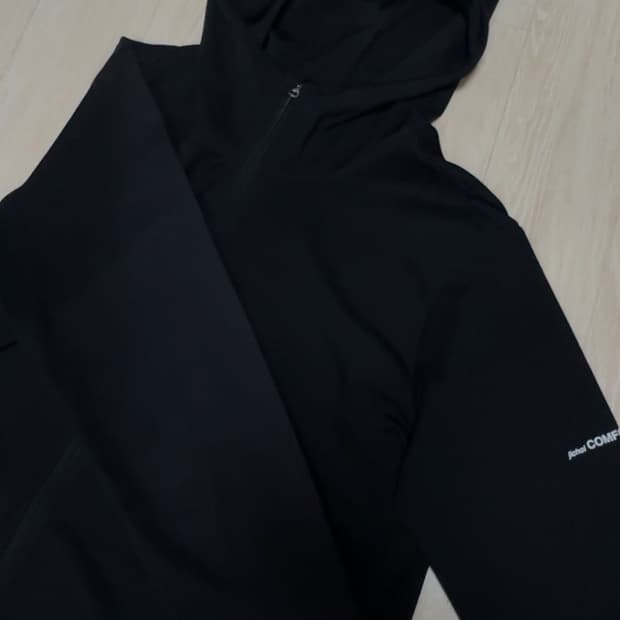지초이 23-006 WIND ZIP HOODIE BLACK