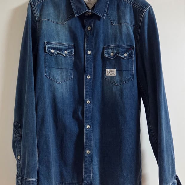 타미힐피거 데님 셔츠
