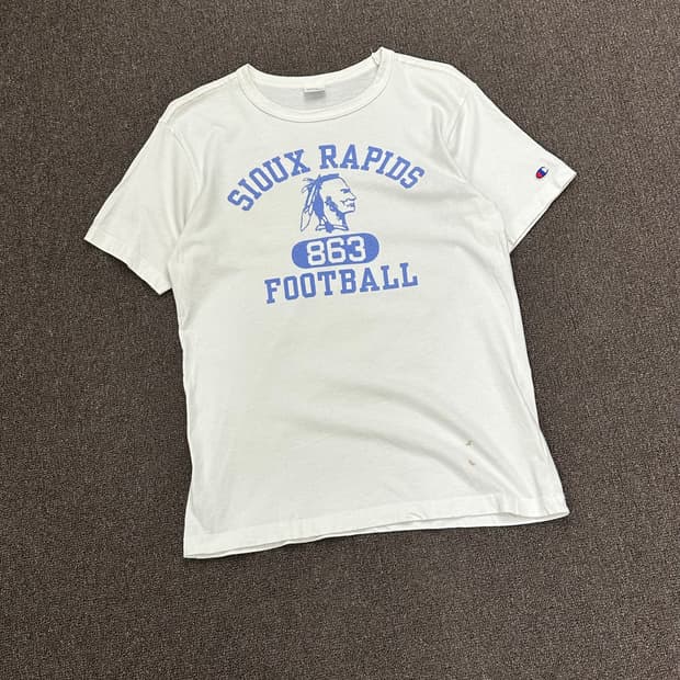 L)챔피온 빈티지 그래픽 반팔(이염)