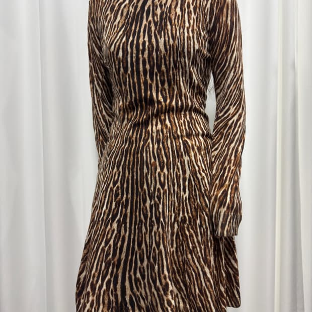 michael kors leopard knit dress