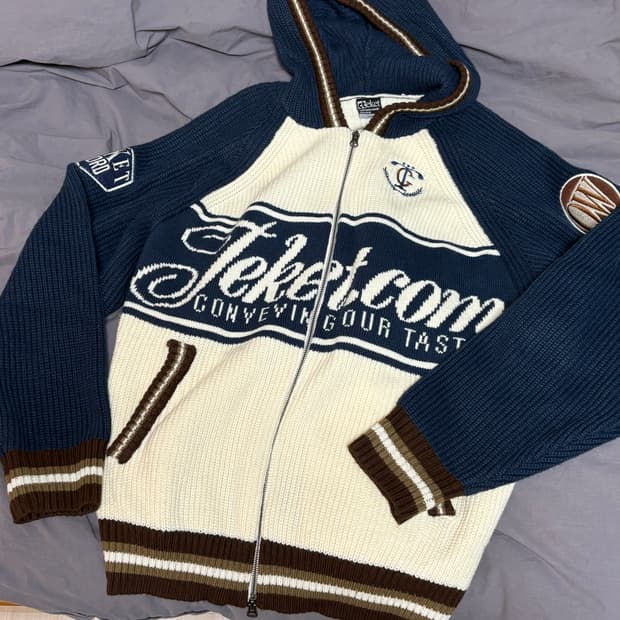 테켓 Quip Knit Zip-up Hoodie Navy 