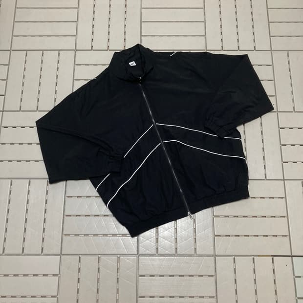 [L]파르티멘토 집업 바람막이 자켓 삥줄 블랙 0823