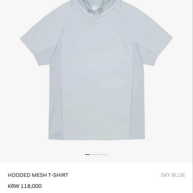 산산기어 Hooded mesh t-shirt