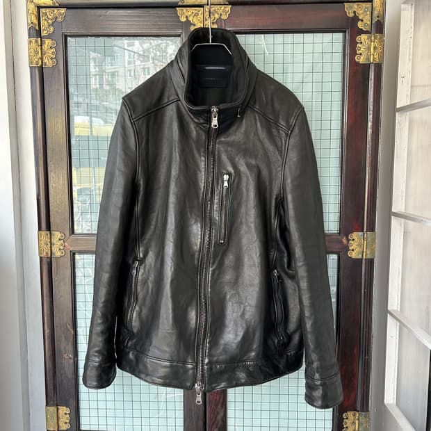 Junhashimoto 램스킨 레더 자켓