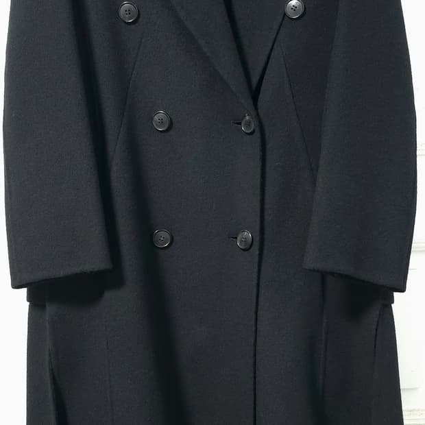 톰그레이하운드 블랙 울캐시 더블 코트