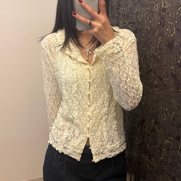 JPN Vintage 페어리 히메갸루 레이스 가디건