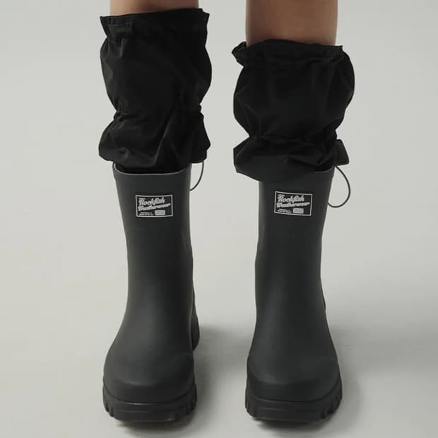 새상품)락피쉬웨더웨어 퍼프 레그 워머/블랙