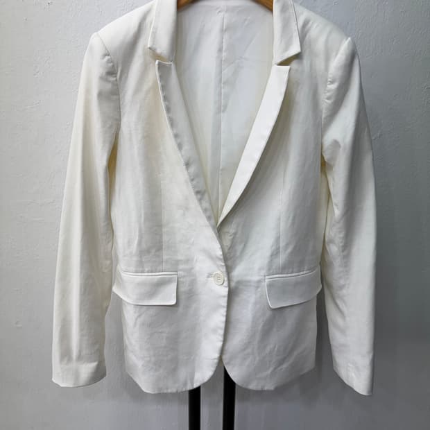 정품) 띠어리 여성 화이트 블레이저 자켓 4(55)