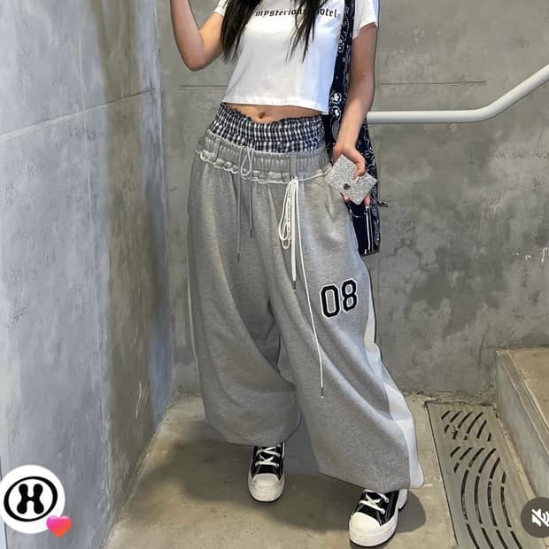 더미스테리어스호텔 컷오프 스웻팬츠