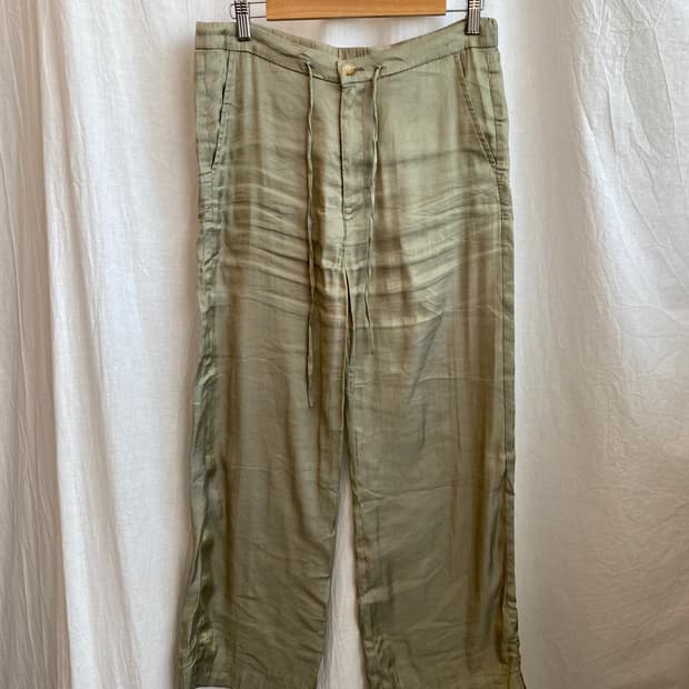 그린 글리터 밴딩팬츠(L)