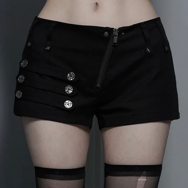나폴레옹 다이애그널 지퍼 숏 팬츠