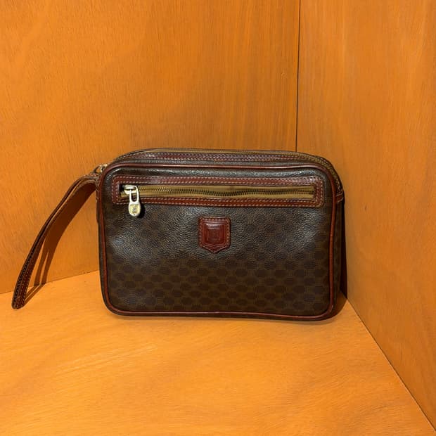 셀린느 빈티지 마카담 클러치 백 브라운