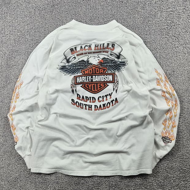 할리데이비슨 블랙힐스스터지스 랠리 플레임 롱슬리브 ( L )/ 10541