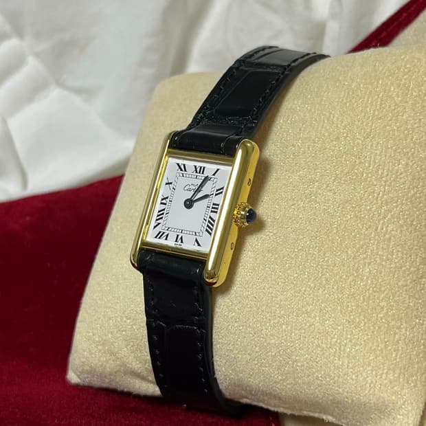 까르띠에 탱크 머스트 (스몰,금장)