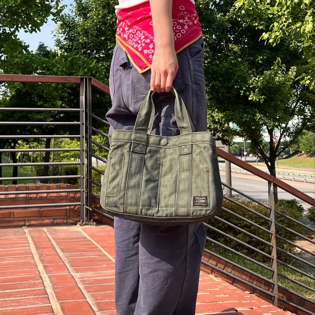 PORTER-DENIM TOTE BAG