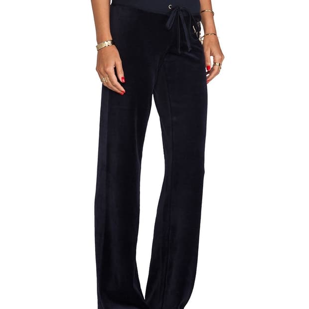 새상품)쥬시꾸띄르 로우라이즈 트랙 팬츠 벨벳소재