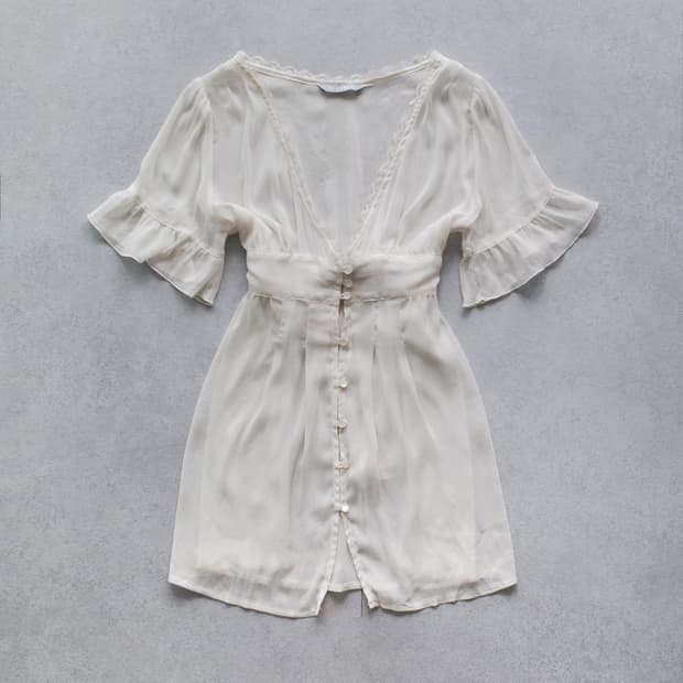 lace tie blouse