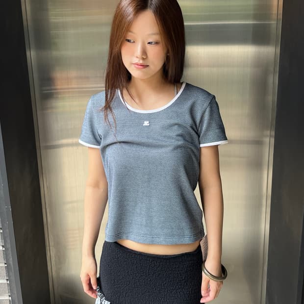 00s Courreges 꾸레쥬 로고 링거티